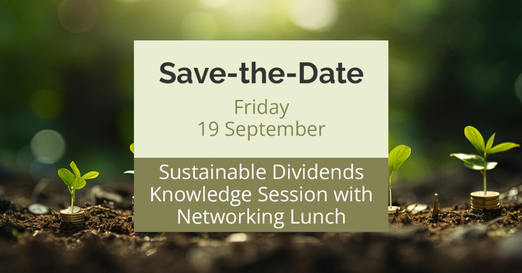 Friday 19 September: Knowledge session with one of the companies, story and insights, in which Sustainable Dividends Value Fund invests.